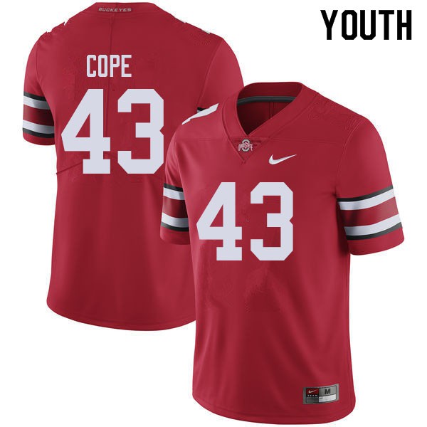 Ohio State Buckeyes #43 Robert Cope Youth NCAA Jersey Red